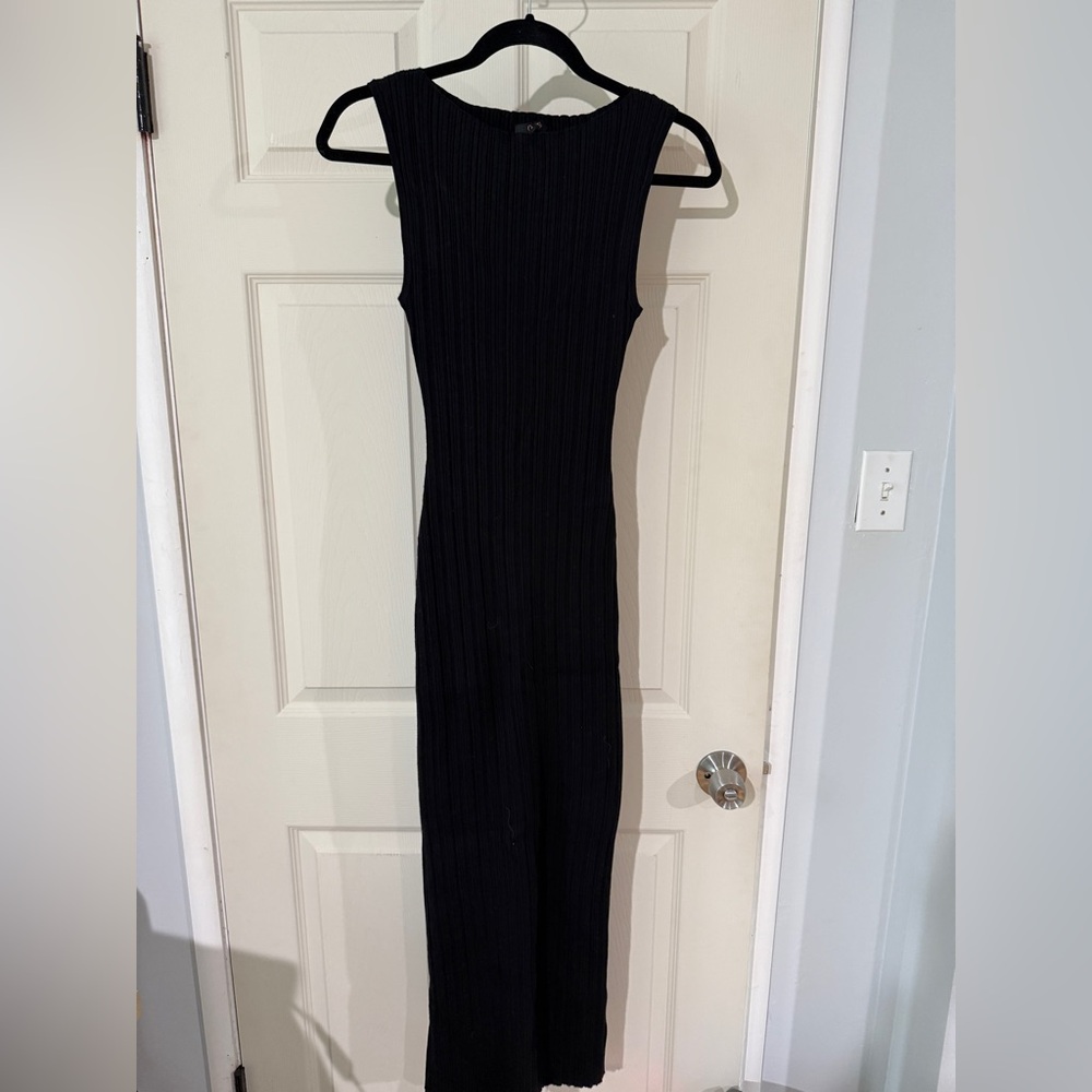 Quince Cotton Cashmere Ribbed Midi Dress NWOT - Picture 2 of 4